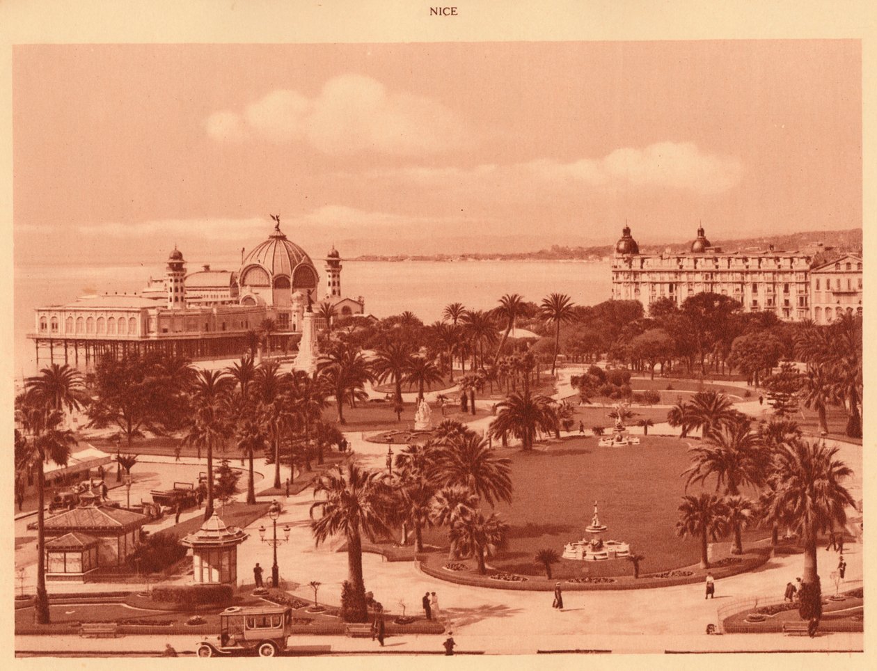 Puutarhat kasinolta nähtynä, Nizza, 1930. tekijältä Unbekannt