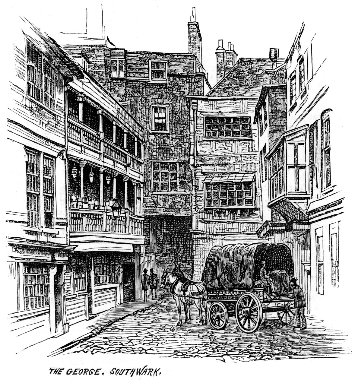 The George Inn, Southwark, Lontoo, 1887 tekijältä Unbekannt