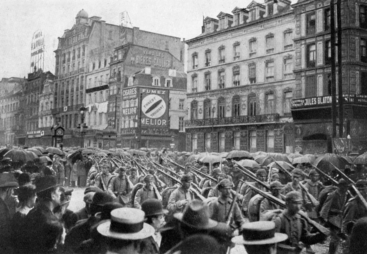 Saksan armeija marssi Brysselin läpi, ensimmäinen maailmansota, 1914 1920 tekijältä Unbekannt