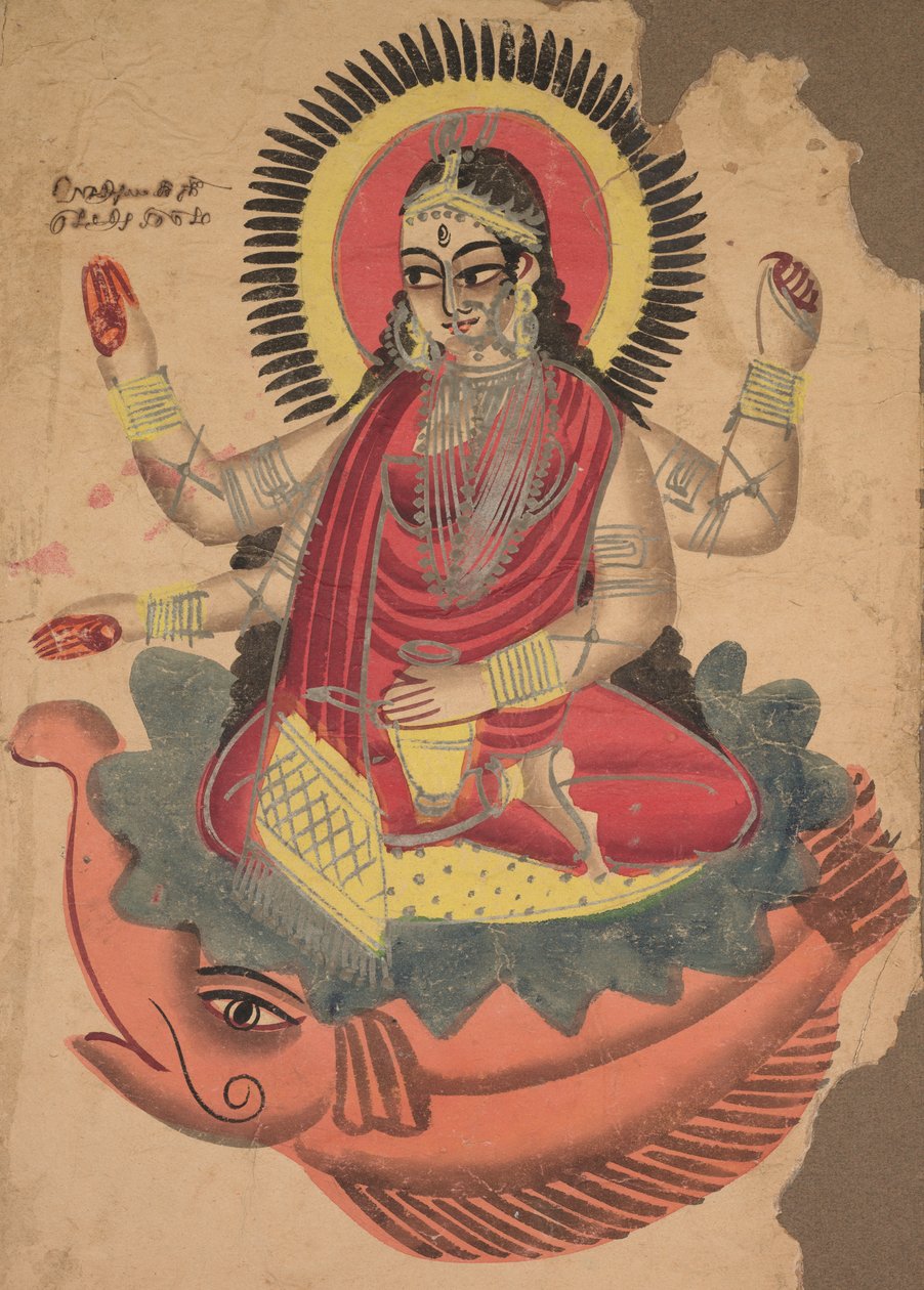Jumalatar Ganga, 1800-luku. tekijältä Unbekannt
