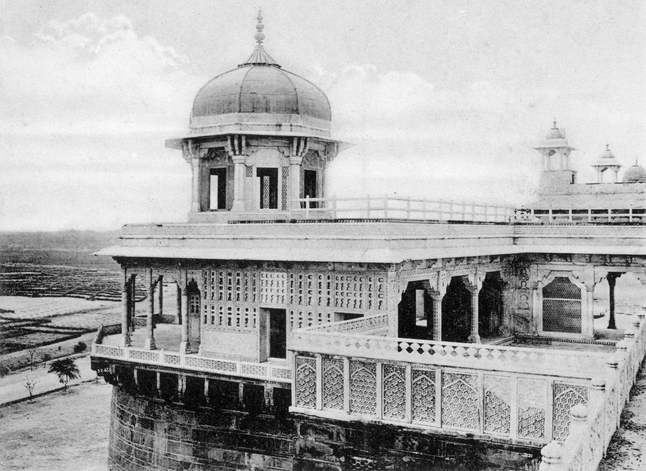 Kultainen paviljonki lähellä Jumnaa, Agra, 1900-luku tekijältä Unbekannt