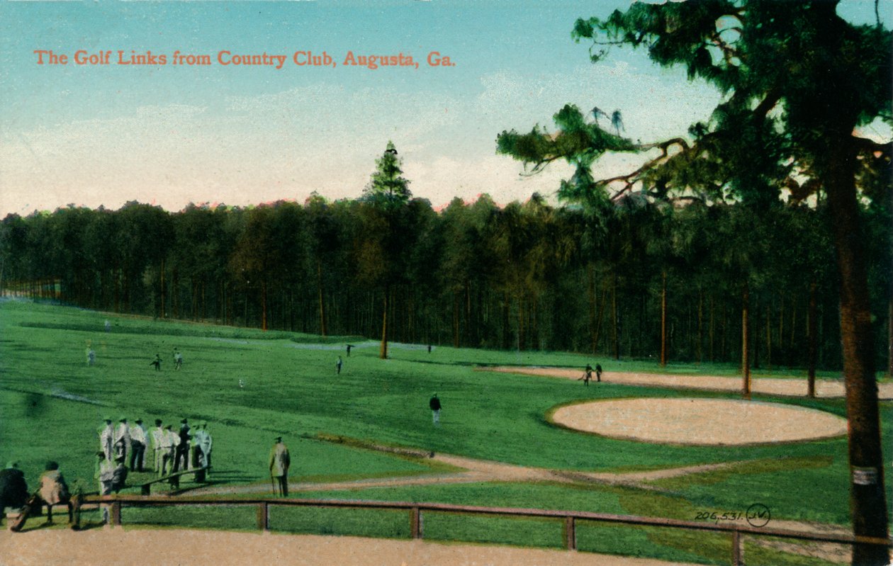 Golflinkit Country Clubista, Augusta, Georgia, vuodelta 1910 tekijältä Unbekannt