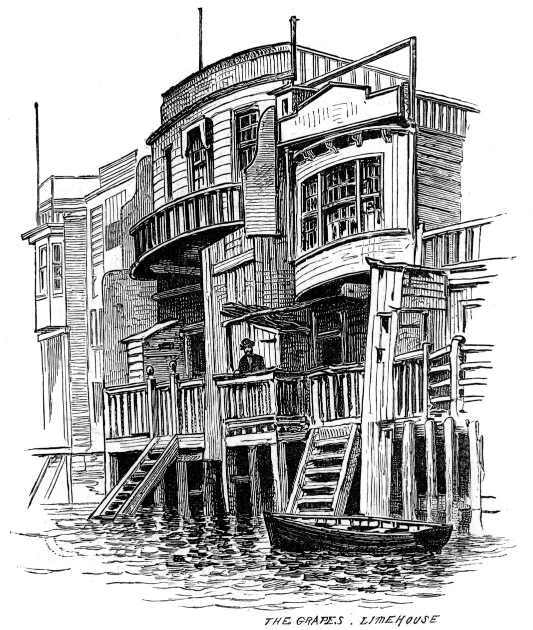 Grapes-pubi, Limehouse, Lontoo, 1887 tekijältä Unbekannt