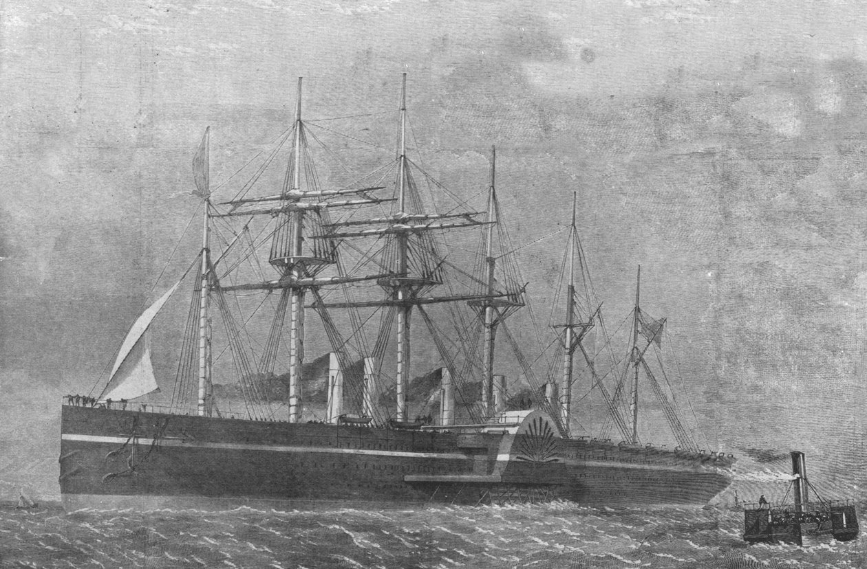 The Great Eastern, 1860: Alus lähtee Southamptonista ensimmäisellä matkallaan, 17. kesäkuuta 1901. tekijältä Unbekannt
