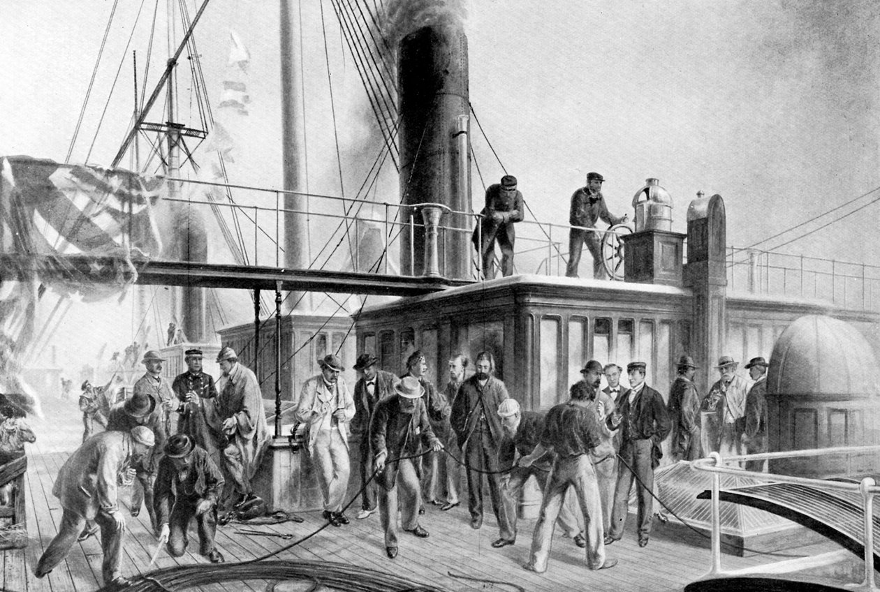 Great Eastern palauttamassa kadonnutta Atlantin kaapelia, 1866, c1920 tekijältä Unbekannt