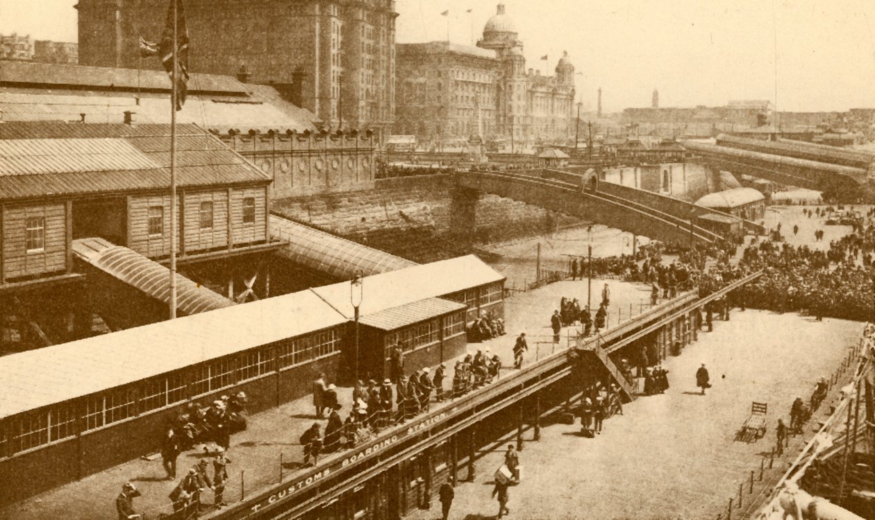 The Great Floating Landing Stage Liverpoolissa, vuodelta 1930. tekijältä Unbekannt