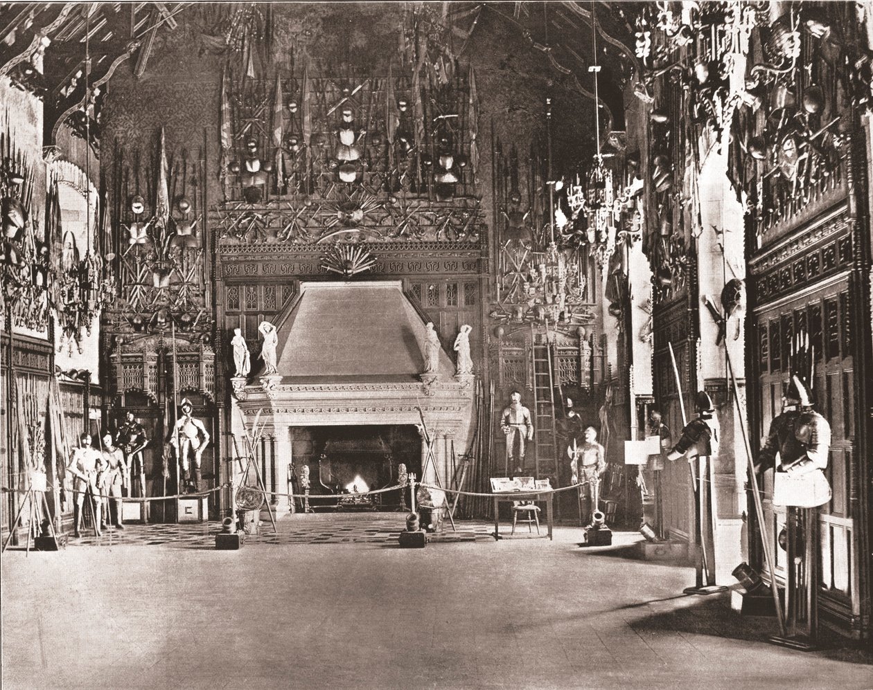 Suuri sali, Edinburghin linna, Edinburgh, Skotlanti, 1894. tekijältä Unbekannt