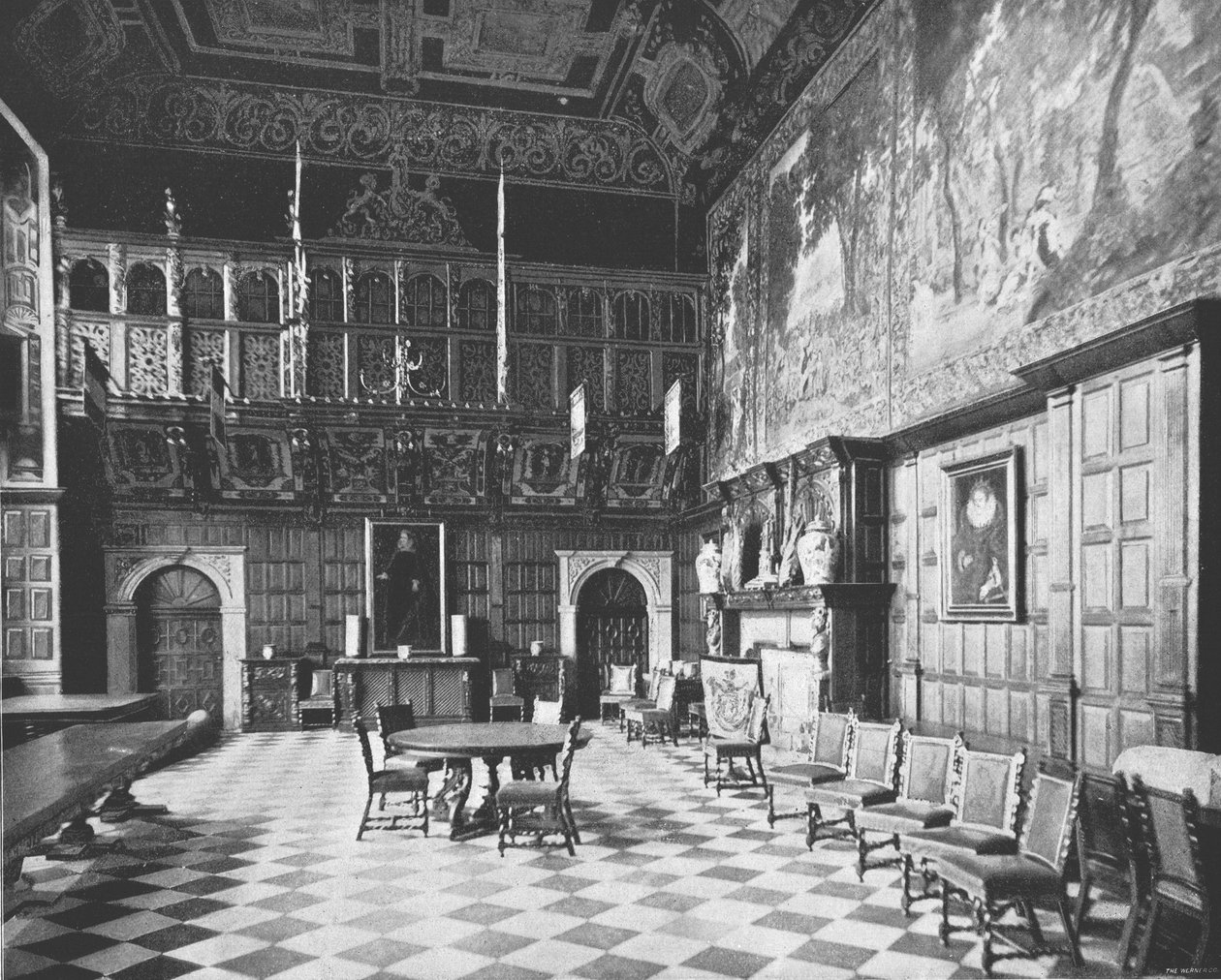 The Great Hall, Hatfield House, Hatfield, Hertfordshire, 1894. tekijältä Unbekannt