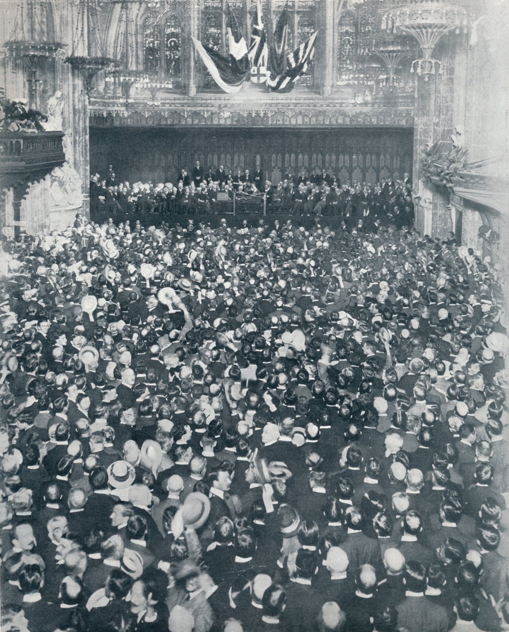 Suuri rekrytointikokous Lontoon kiltahallissa, 1914 tekijältä Unbekannt