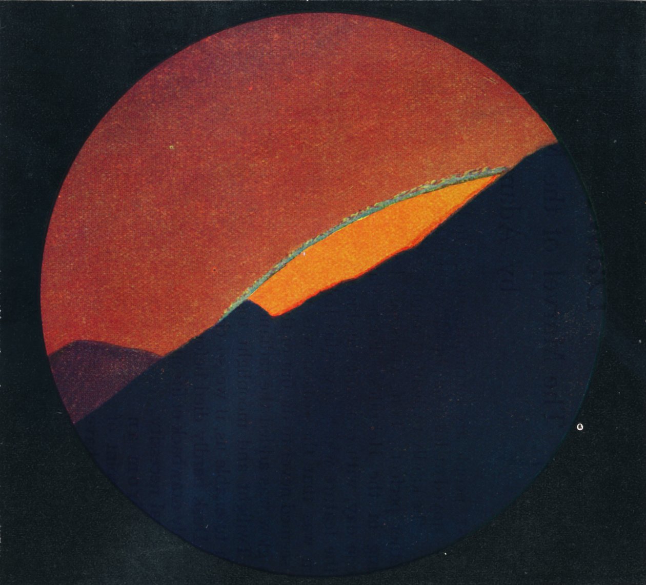 Vihreä salama auringonlaskun aikaan, harvinaisin prismaattinen väri, jonka ilmakehä taittaa, c1935 tekijältä Unbekannt