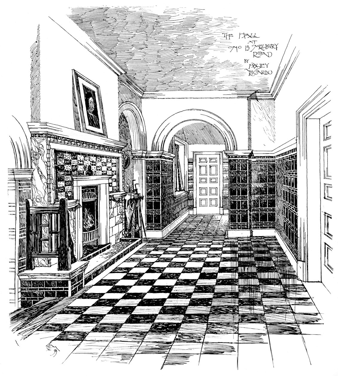 The Hall, 15, Melbury Road, 1899 tekijältä Unbekannt