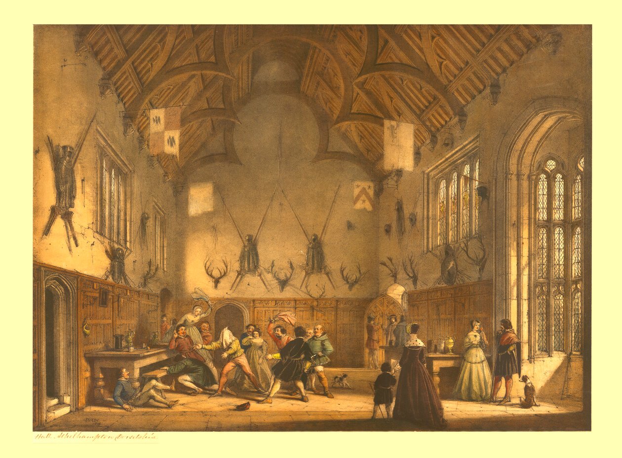 The Hall, Athelhampton, Dorset, 1838. tekijältä Unbekannt