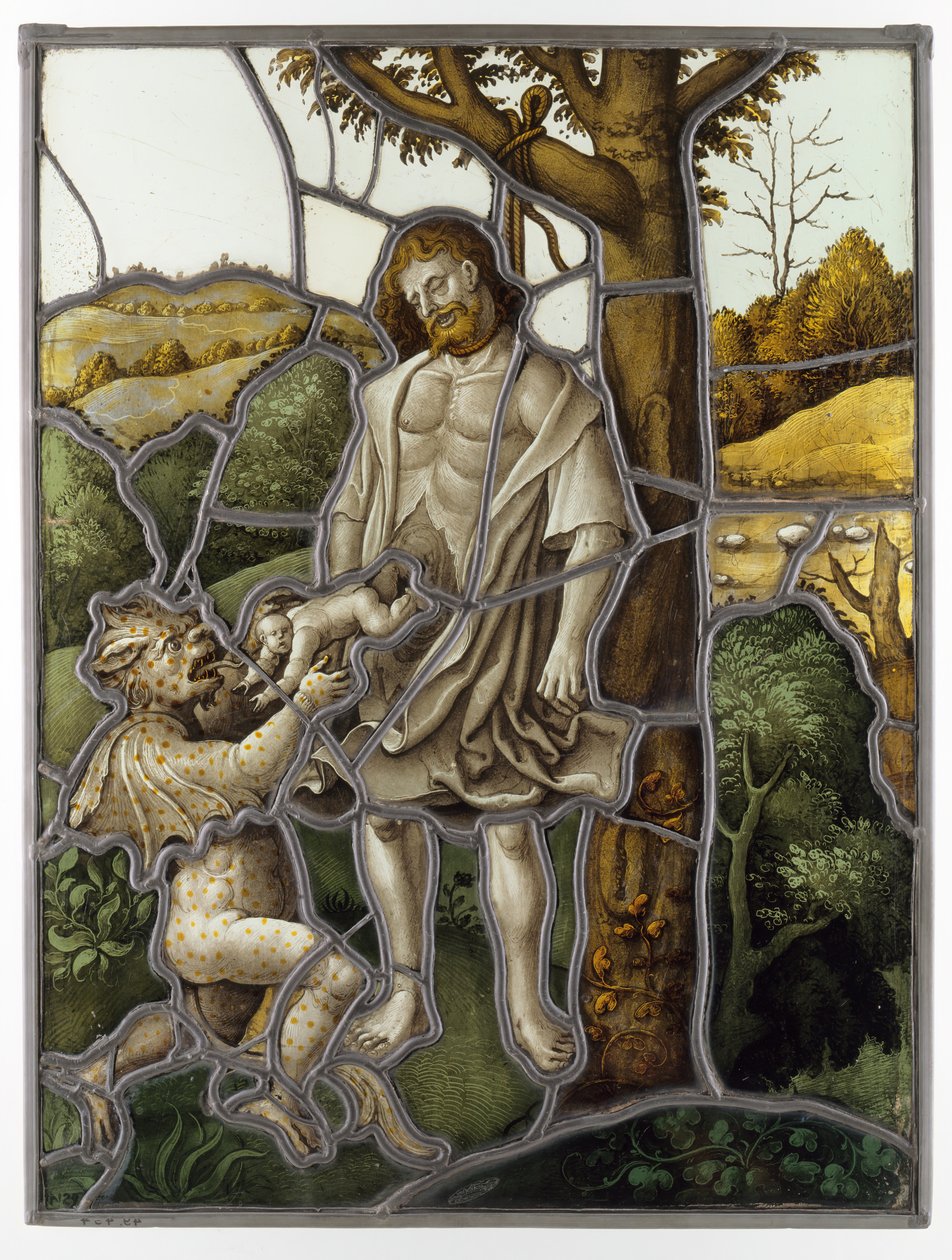 Juudaksen hirttäminen, Alsace, n. 1520. tekijältä Unbekannt