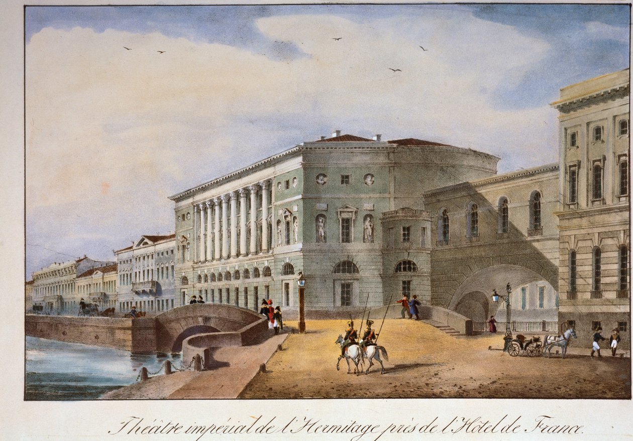 Eremitaaši-teatteri Pietarissa, 1840-luku. tekijältä Unbekannt