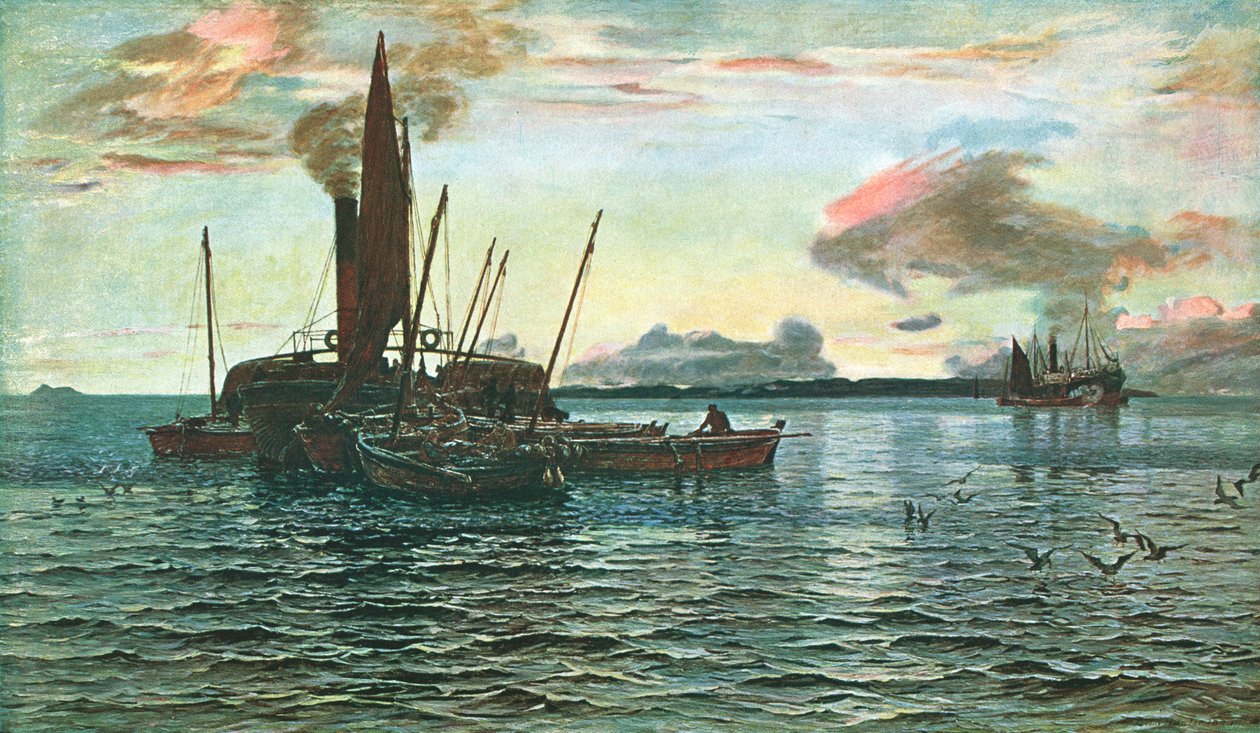 Sillimarkkinat merellä Loch Fynellä, Argyllissa, 1884, 1902. tekijältä Unbekannt