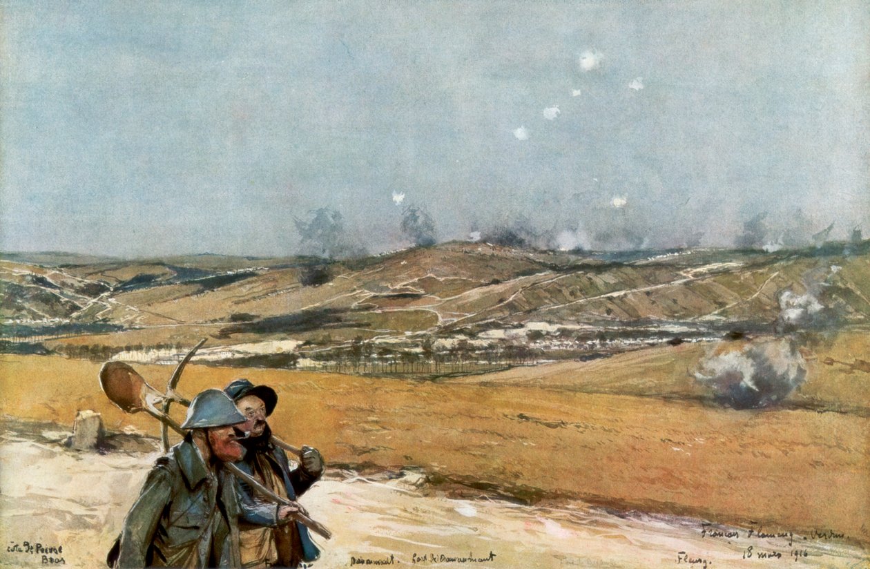 Douaumontin kukkulat ja linnoitus, Verdun, Ranska, 18. maaliskuuta 1916, 1926 tekijältä Unbekannt