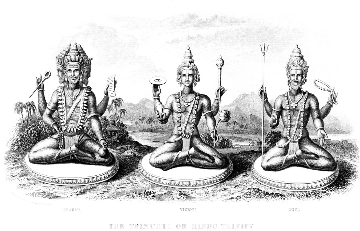Hindujen kolminaisuus, 1800 tekijältä Unbekannt