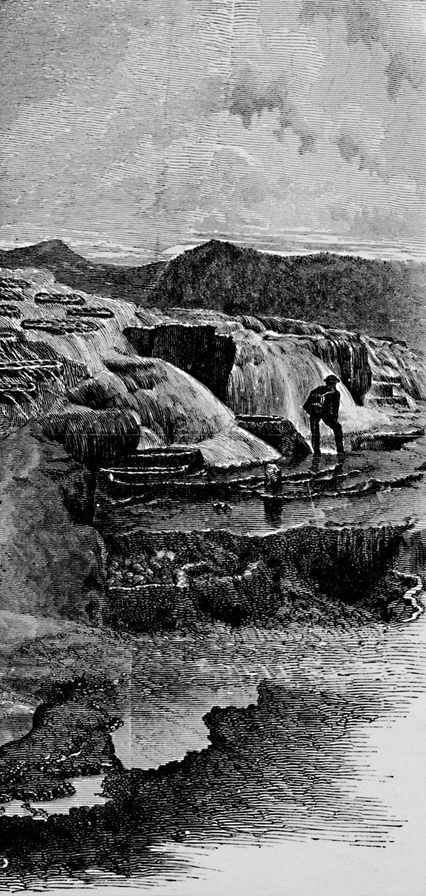 Kuumat lähteet lähellä Gardiners-jokea, 1883 tekijältä Unbekannt