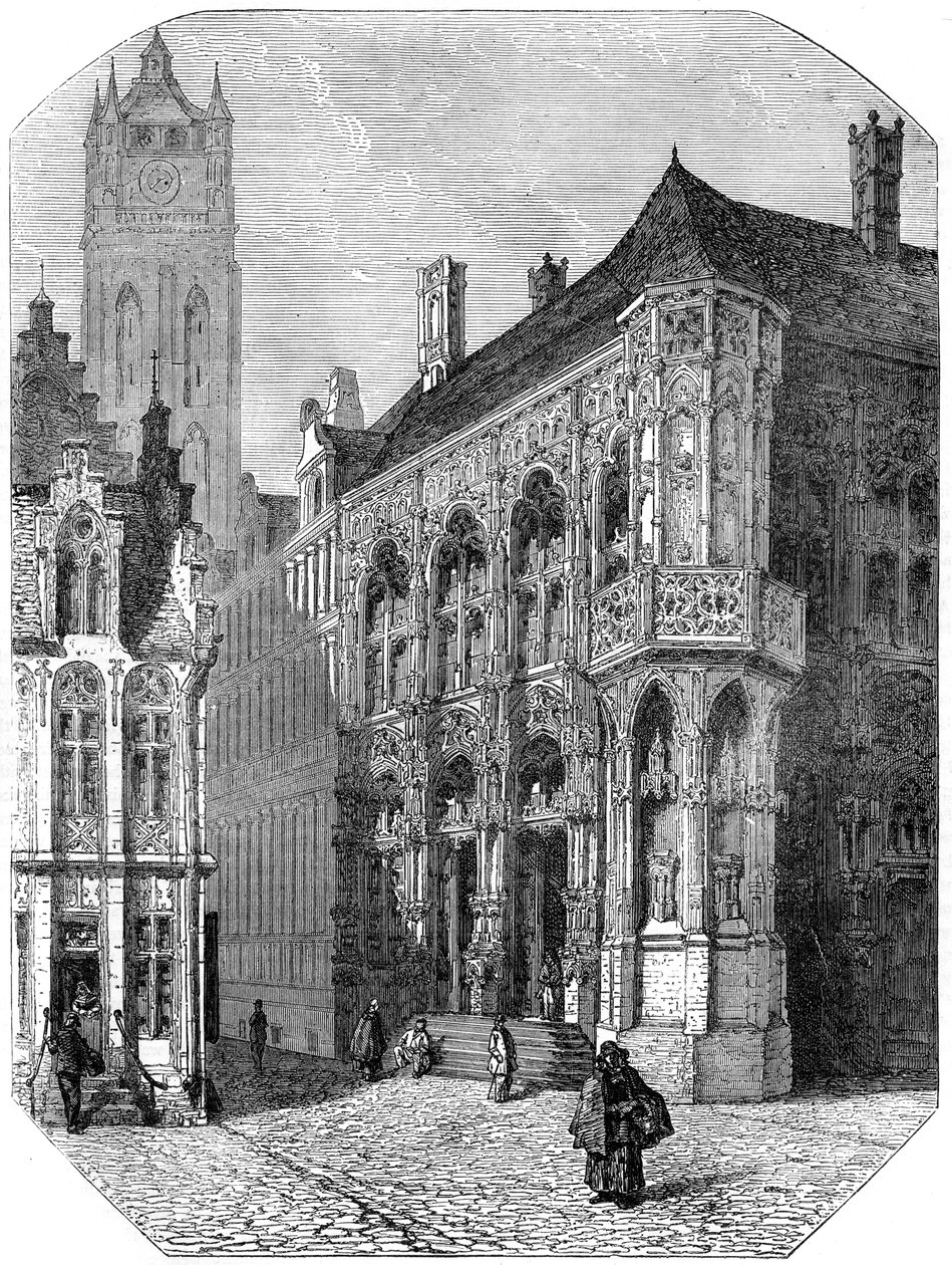 Hotel de Ville, Gent, 1800-luku tekijältä Unbekannt