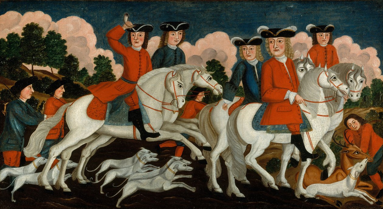 Hunting Party New Jersey, n. 1750. tekijältä Unbekannt