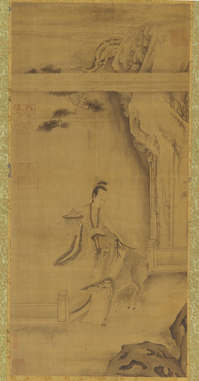 Kuolematon Ma Gu hirven kanssa, Qing-dynastia, 1700-luku. tekijältä Unbekannt