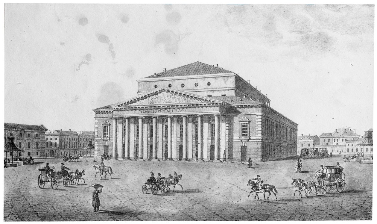 Keisarillinen Bolshoi Kamenny -teatteri, Pietari, Venäjä, 1820-luku. tekijältä Unbekannt