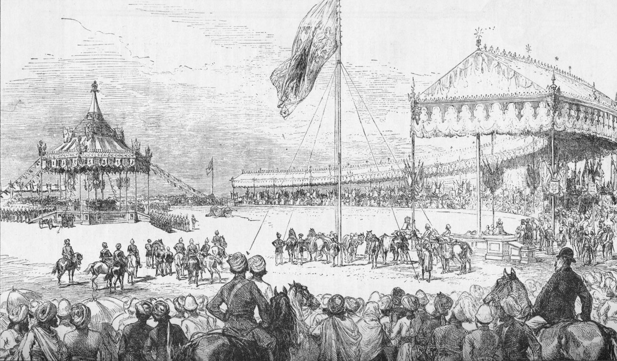 Imperial Durbar Delhissä, Intiassa, 1. tammikuuta 1877 1908. tekijältä Unbekannt