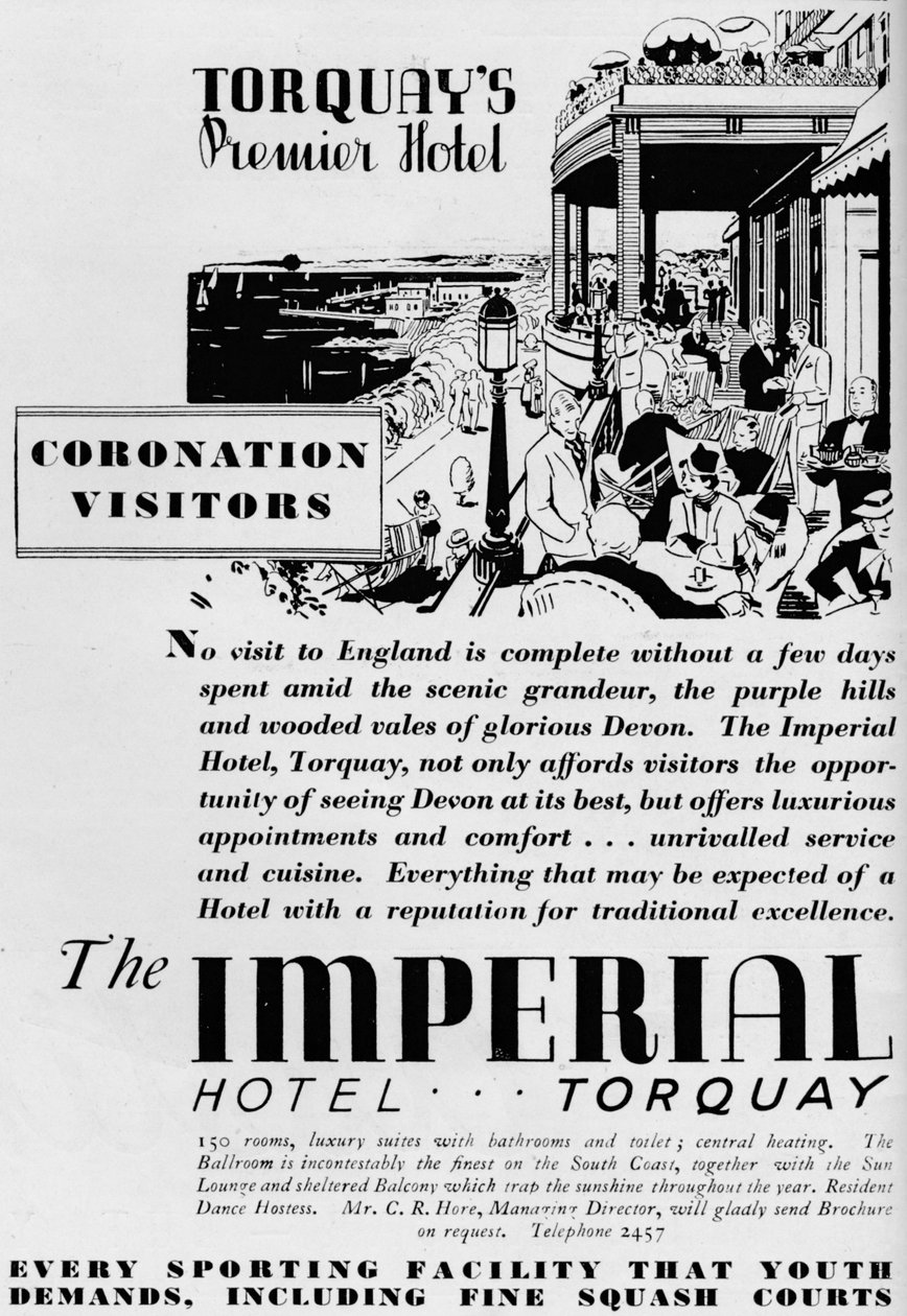The Imperial Hotel, Torquay, 1937 tekijältä Unbekannt