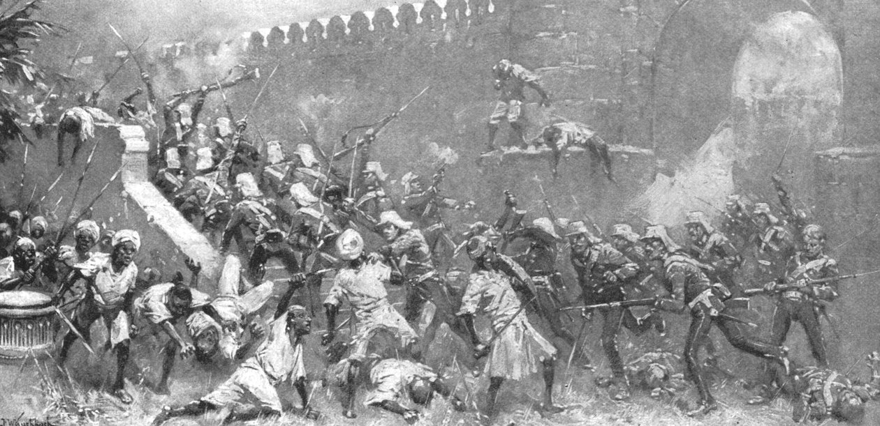 Intian kapina, 1857-58: Cashmir Gaten myrsky, Delhi, 14. syyskuuta 1857, 1901. tekijältä Unbekannt