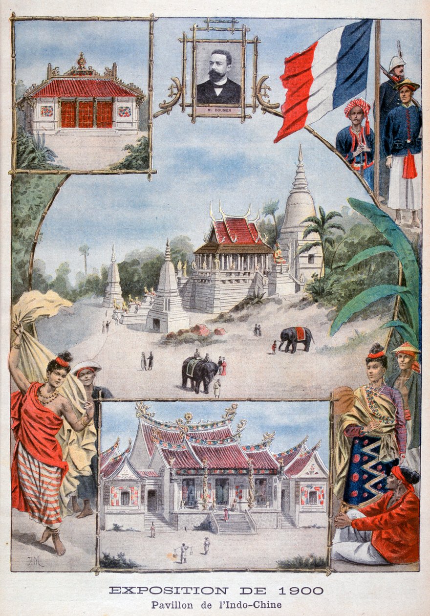 Indokiinan paviljonki yleismaailmallisessa näyttelyssä 1900, Pariisi, 1900 tekijältä Unbekannt