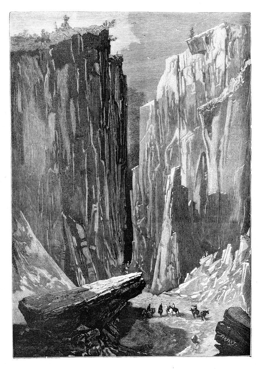 Rautaportin tuho Karshi-Derbent-reitillä, Afganistan, 1895 tekijältä Unbekannt