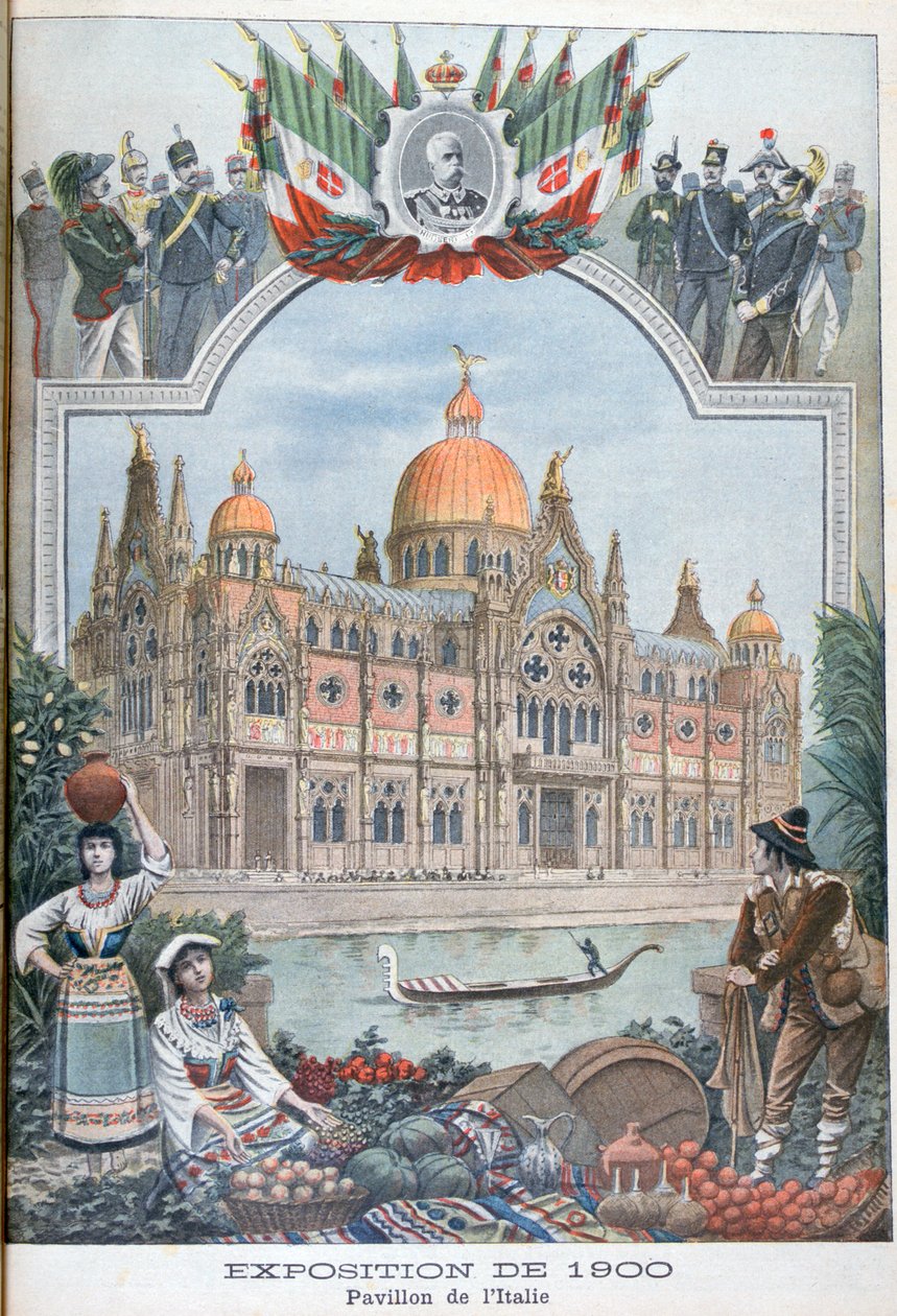 Italian paviljonki yleismaailmallisessa näyttelyssä 1900, Pariisi, 1900 tekijältä Unbekannt