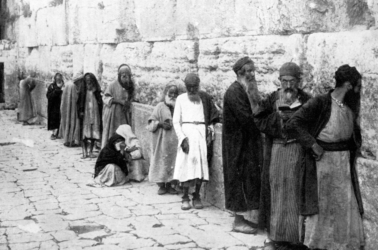 Juutalaisten itkupaikka, Jerusalem, 1926 tekijältä Unbekannt