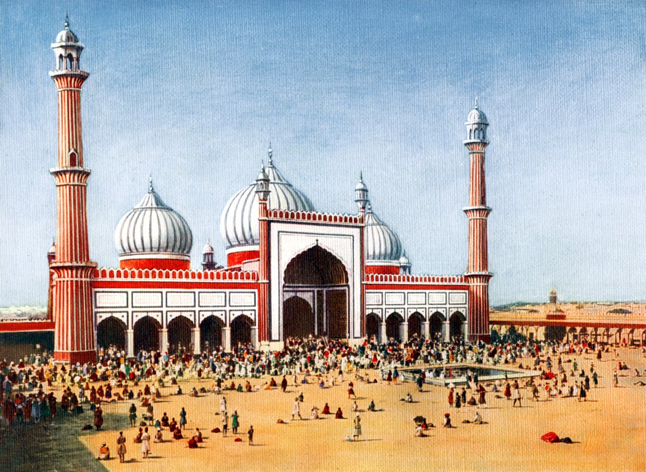 Jumma Musjid, Delhi, Intia, 1900-luvun alku tekijältä Unbekannt