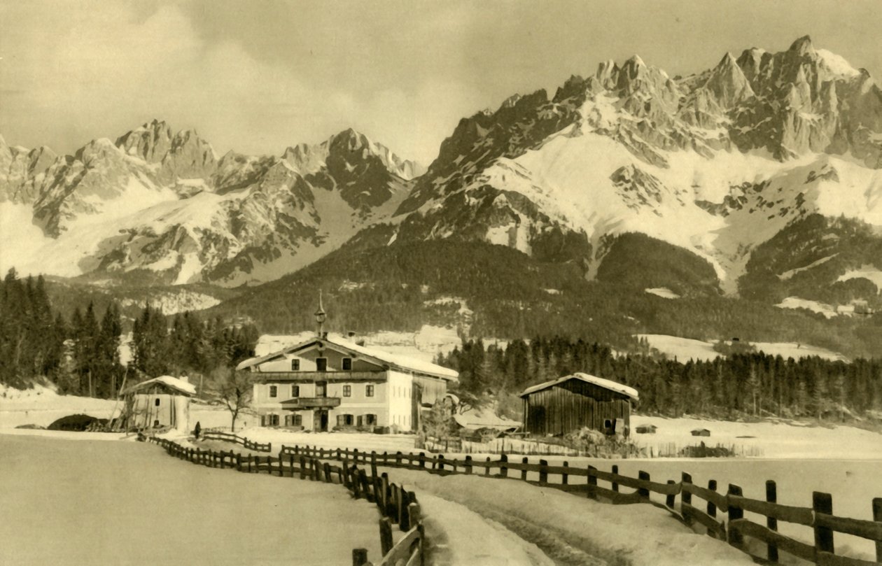 Kaiser-vuoret, Oberndorf, Tiroli, Itävalta, 1935. tekijältä Unbekannt