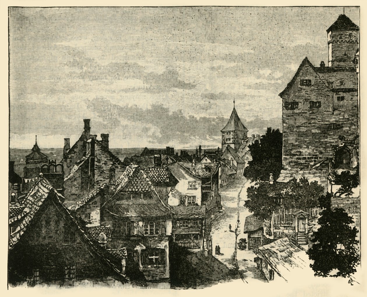 Kaiserberg, Nürnberg, 1890. tekijältä Unbekannt