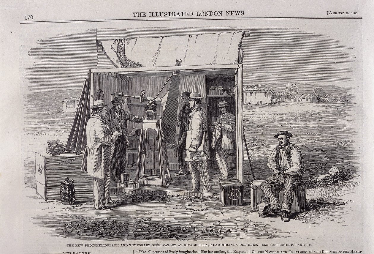 Kew-heliografia, jota käytettiin pimennyksen katselumatkalla Espanjaan, 1860 tekijältä Unbekannt