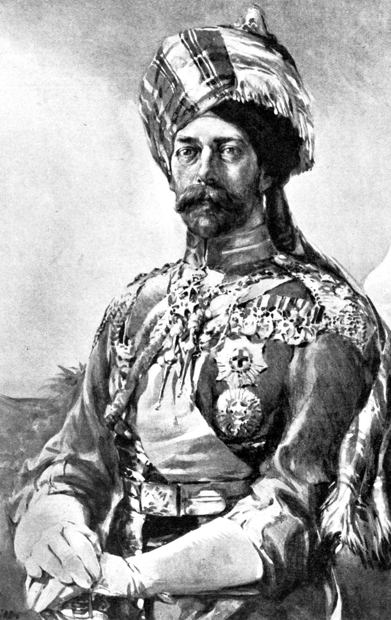 King Emperor eversti-päällikkönä, Lancers, Intian armeija, 1914 tekijältä Unbekannt
