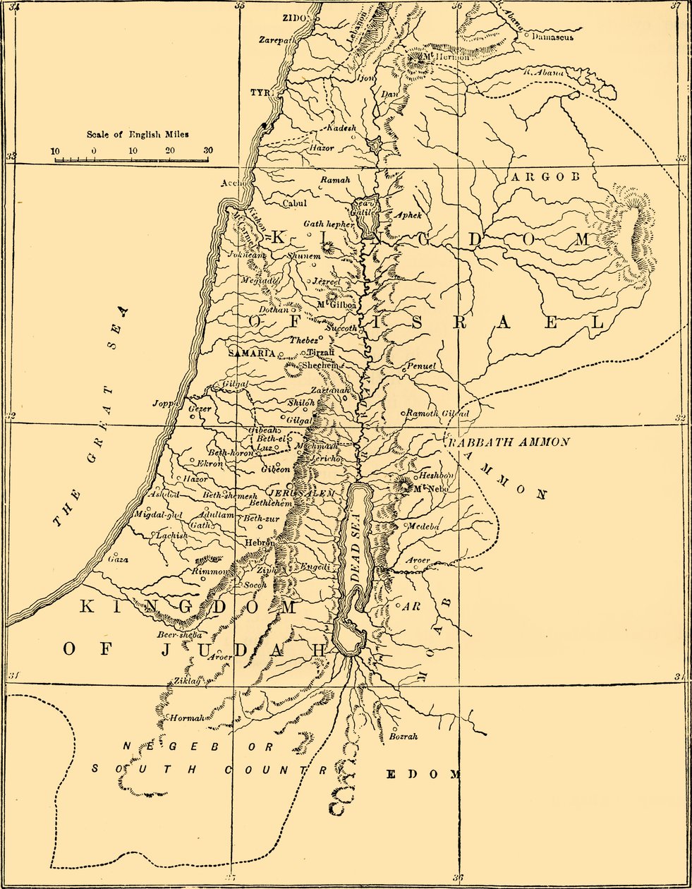 Juudan ja Israelin kuningaskunnat, 1890. tekijältä Unbekannt