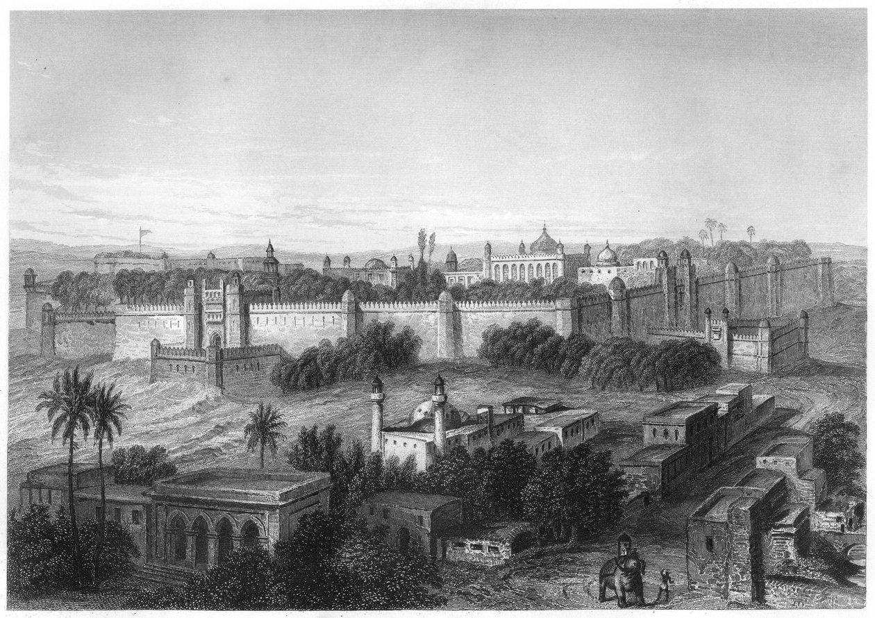 Kuninkaiden palatsi Delhissä, 1860 tekijältä Unbekannt