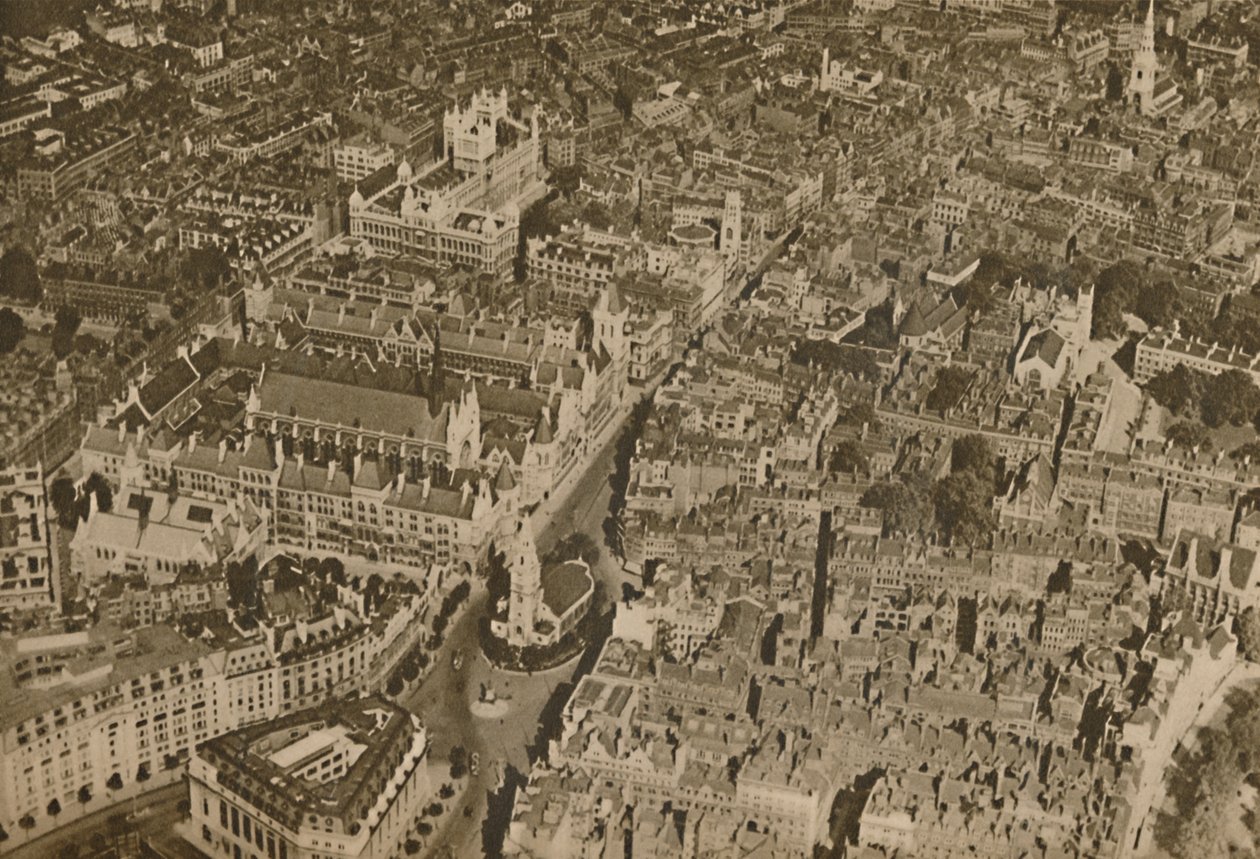 Lain pesä, kuten harvat lontoolaiset ovat koskaan nähneet: Temppeli ja tuomioistuimet, 1935. tekijältä Unbekannt