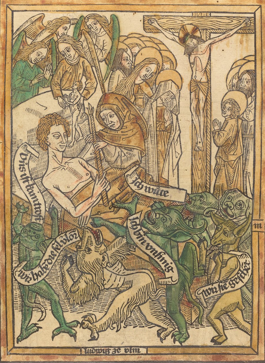 Kuolevan miehen viimeinen tuska, n. 14701475. tekijältä Unbekannt