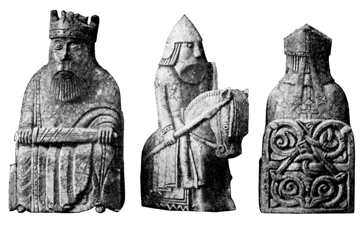 Lewis Chessmen, norja, c1150-c1200, c1920 tekijältä Unbekannt