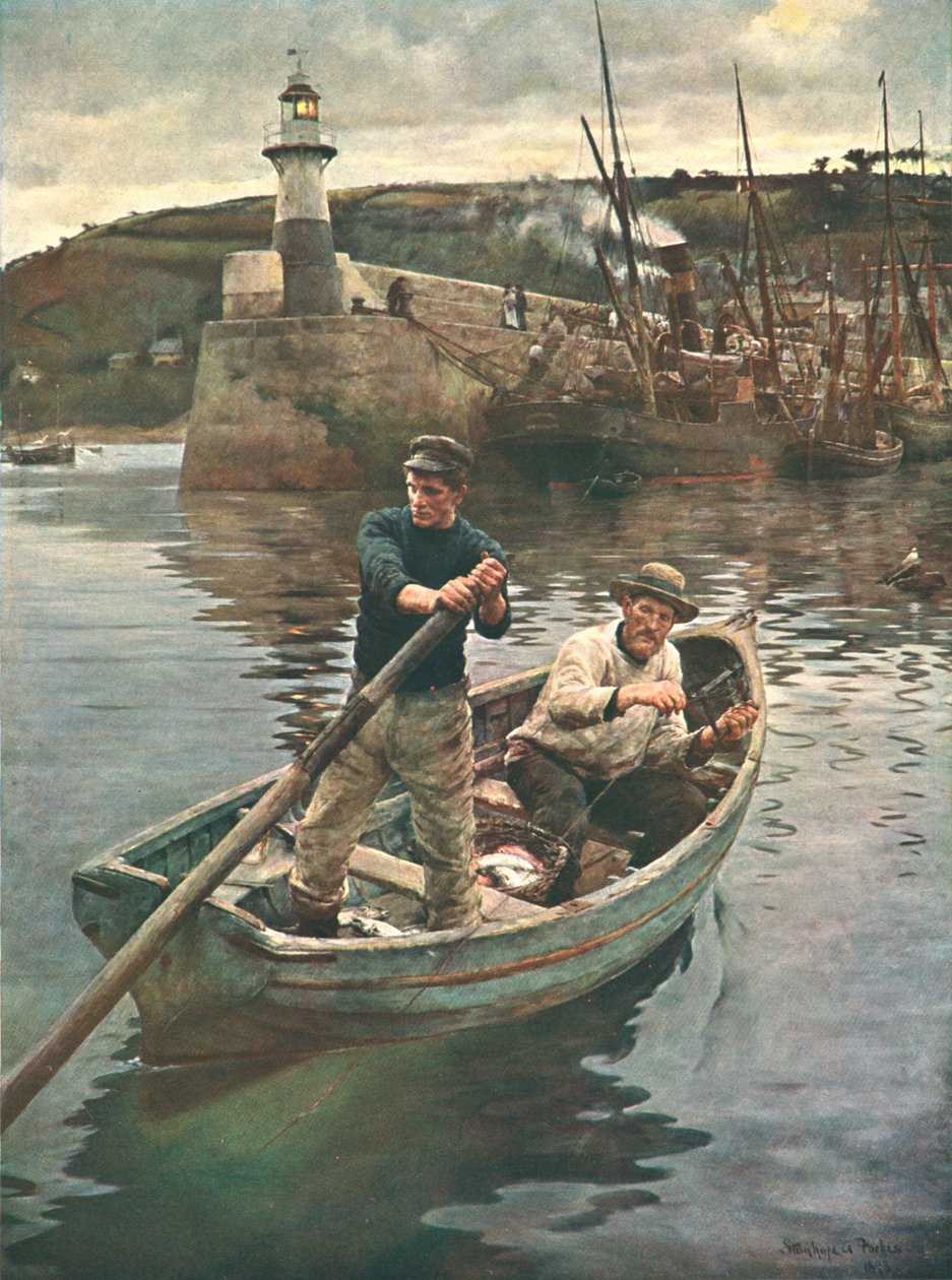 The Lighthouse Newlyn, Cornwall, 1893, c1902. tekijältä Unbekannt
