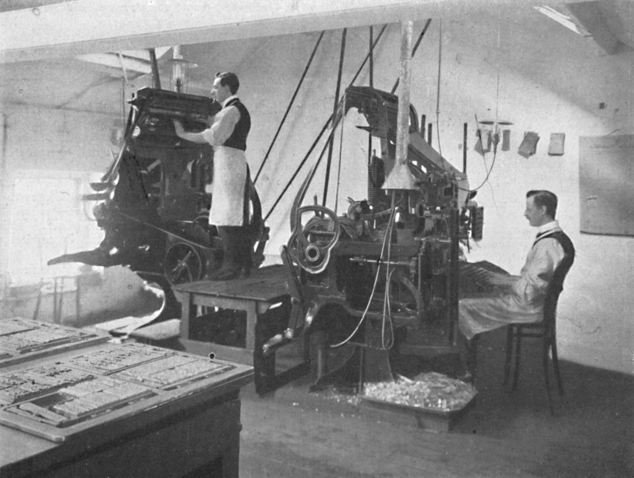 Linotyypit, 1916 tekijältä Unbekannt