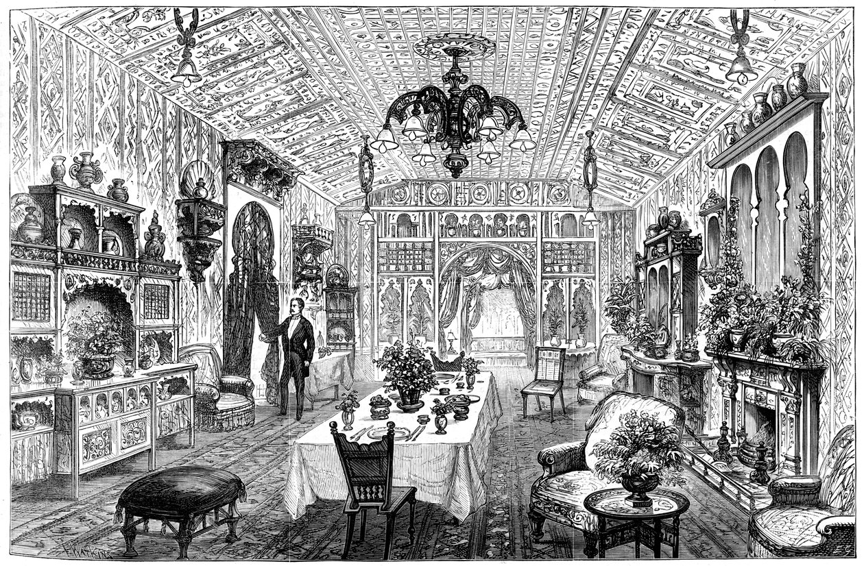 Lounashuone kaupungintalossa, Birmingham, West Midlands, 1887 tekijältä Unbekannt