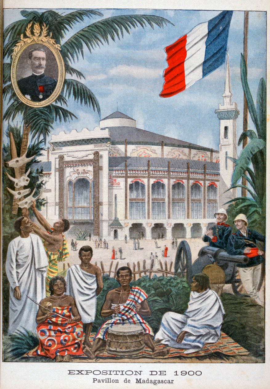Madagascanin paviljonki vuoden 1900 yleisnäyttelyssä, Pariisi, 1900 tekijältä Unbekannt