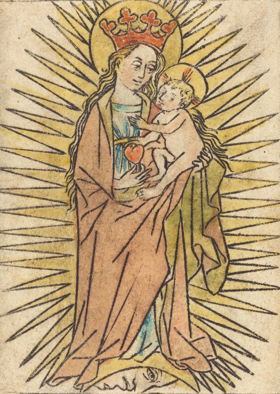 Madonna ja lapsi päärynän kanssa, n. 14401460. tekijältä Unbekannt