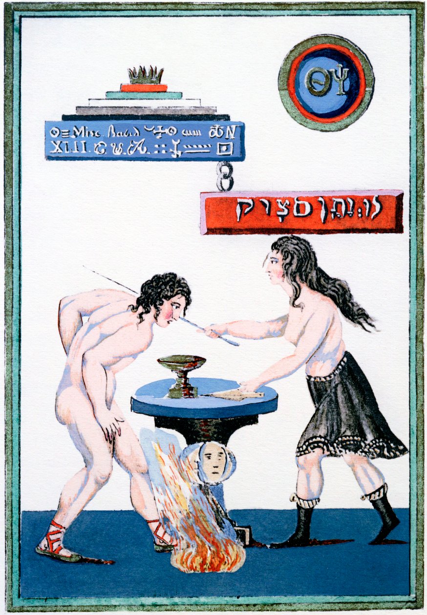 Magic Mirror paljastaa salaisuutensa, 1700-luku tekijältä Unbekannt