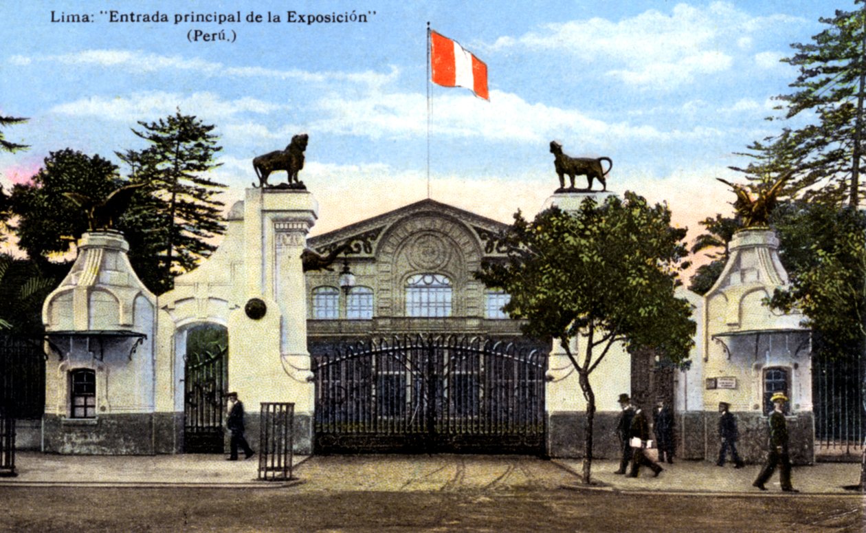 Näyttelyn pääsisäänkäynti, Lima, Peru, 1900-luku tekijältä Unbekannt
